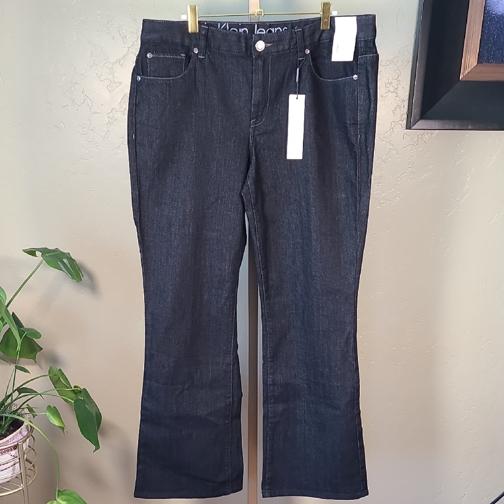 Calvin‎ Klein Jeans Black Flare Wide Leg Jeans with Classic Denim Look